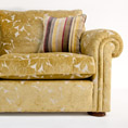 Duresta 2 and half Seater in Gardenia Gold Silver